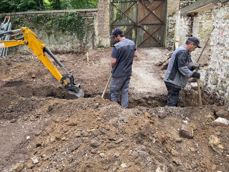 Terrassement et fondations d'un chantier de gros œuvre